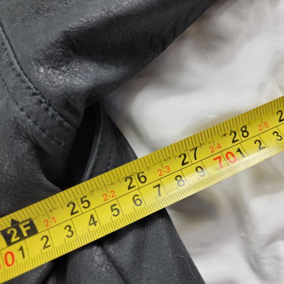 Towne By London Fog Mens XL Black Leather Jacket Winter Warm Casual Going Out - Picture 10 of 12